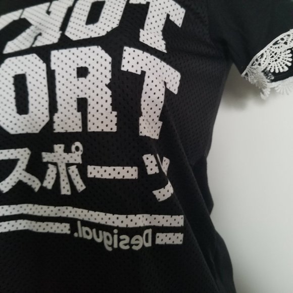 Desigual Girls Tshirt with Lace Trim - Picture 5 of 10